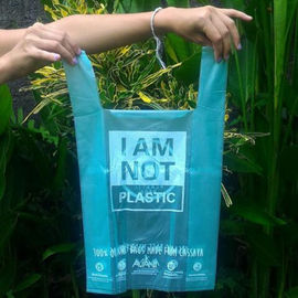 Materia plastica biodegradabile di PLA delle borse di immondizia di 100% fatta con il logo su ordinazione