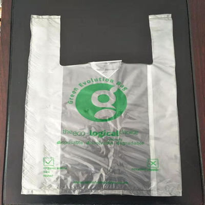 qualità  100% Biodegradable PVA Water Soluble Bags T-Shirt Shopping Custom Printed Logo fabbrica