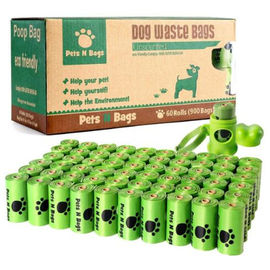 Borse biodegradabili 100% non tossiche della poppa, ricarica biodegradabile Rolls dei sacchetti di plastica