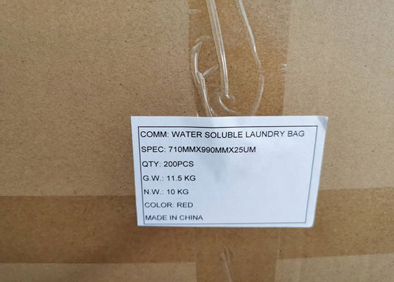 26"» borsa solubile in acqua calda della lavanderia x33 completamente si dissolve chiaro a 65 gradi -